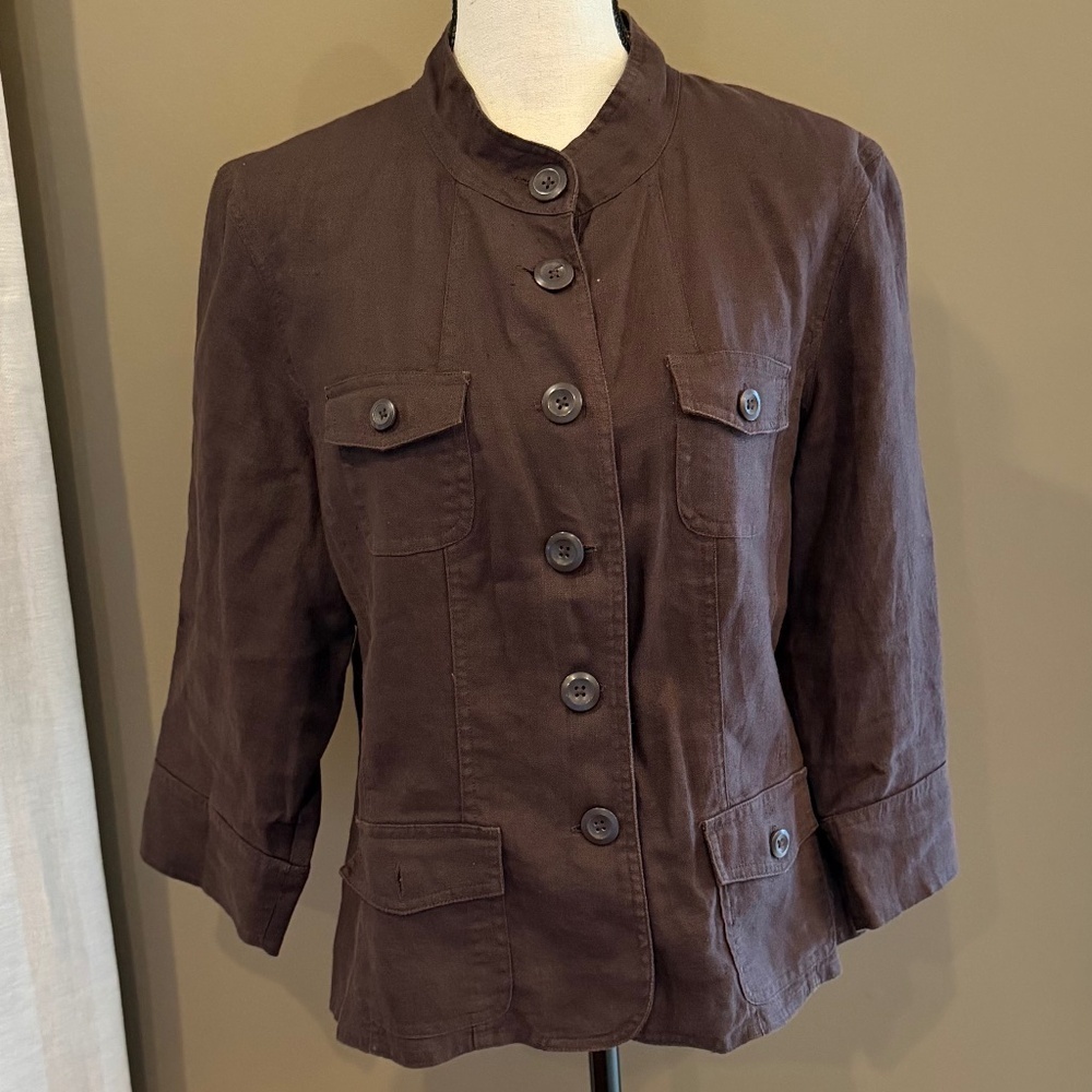 Mossimo Women's Chocolate Brown Shacked, Button Down, Size XL